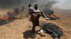 Palestinské protesty na hranicích Gazy (14. kvtna 2018)