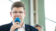 Předseda TOP 09 Jiří Pospíšil na představení společné pražské kandidátky s... Předseda TOP 09 Jiří Pospíšil na představení společné pražské kandidátky s...