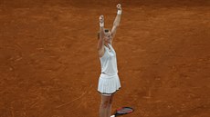 Petra Kvitová slaví na madridské antuce. Petra Kvitová slaví na madridské antuce.