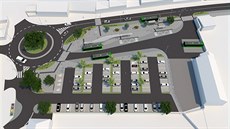Studie nového autobusového nádraží v Libochovicích. Studie nového autobusového nádraží v Libochovicích.