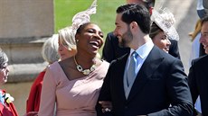 Tenistka Serena Williamsová a její manel Alexis Ohanian na svatb prince...