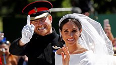 Princ Harry a Meghan Markleová (Windsor, 19. kvtna 2018)