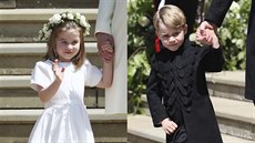 Princezna Charlotte a princ George na svatbě prince Harryho a Meghan Markle... Princezna Charlotte a princ George na svatbě prince Harryho a Meghan Markle...