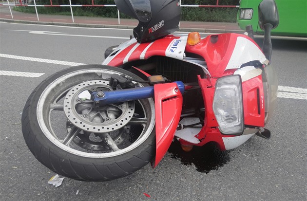 Nehoda motorkáe. (ilustraní foto)