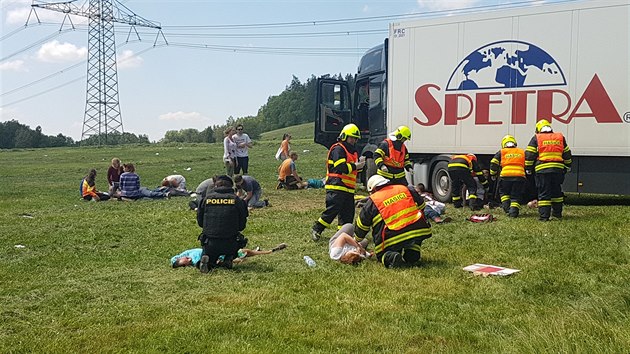 Cviení záchranných sloek na Rozvadov. (21. 5. 2018)