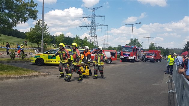 Cviení záchranných sloek na Rozvadov. (21. 5. 2018)