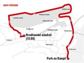Průvod začíná na Hradčanském náměstí.
