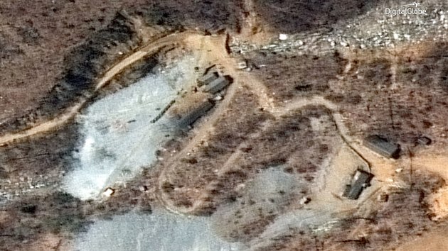 Severokorejsk jadern testovac stedisko na snmku z  20. dubna 2018