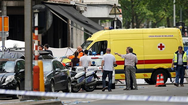 V centru belgického msta Lutych zastelil ozbrojený mu ti lidi. (29.5.2018)