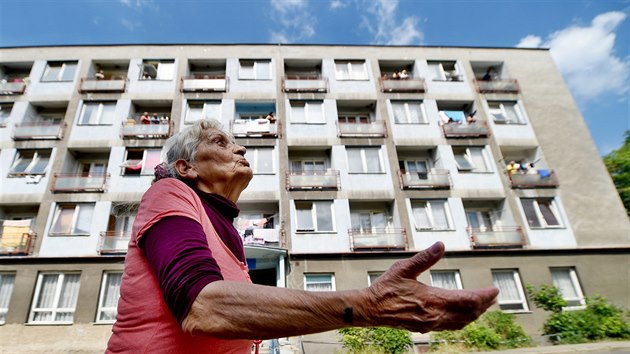 Zden obyvatelka jedn ze dvou steckch ubytoven, kter kon provoz. (25. kvtna 2018)