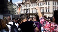 Turisté v Praze. Turisté v Praze.