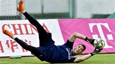 Brankář Jiří Pavlenka na tréninku fotbalové reprezentace. Brankář Jiří Pavlenka na tréninku fotbalové reprezentace.