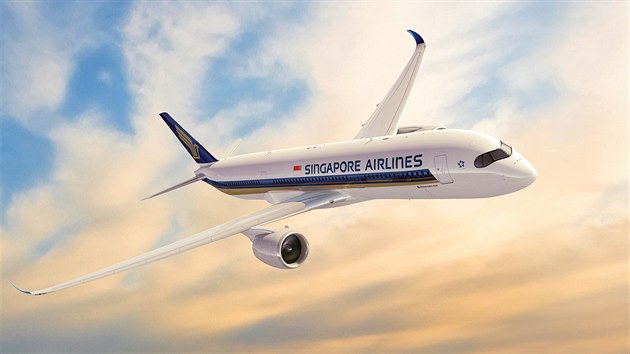 Dopravn letadlo Airbus A350-900, kter spolenost Singapore Airlines nasazuje na dlouh lety.