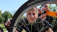Petr Novák, účastník cyklojízdy z Hranic do Hranic, kterou organizuje klub... Petr Novák, účastník cyklojízdy z Hranic do Hranic, kterou organizuje klub...