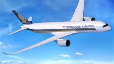 Dopravní letadlo Airbus A350-900, které spolenost Singapore Airlines nasazuje...