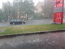 Přívalový déšť v Dubí na Teplicku. Přívalový déšť v Dubí na Teplicku.