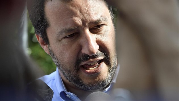 Matteo Salvini hovo v Miln (26. kvtna 2018).