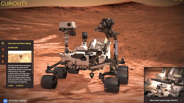 Voztko Curiosity je na Marsu od roku 2012 a NASA i dky nmu nabz panoramatick pohled na tuto planetu.