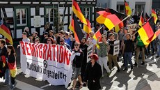 Protest pravicových radikálů z Identitářského hnutí v německém městě Kandel Protest pravicových radikálů z Identitářského hnutí v německém městě Kandel