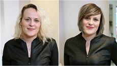 Zuzana před a po vlasové proměně. Zuzana před a po vlasové proměně.