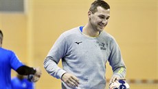 Jičínský házenkář Tomáš Babák při tréninků na soustředění v Plzni, kde česká... Jičínský házenkář Tomáš Babák při tréninků na soustředění v Plzni, kde česká...