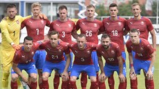Fotbalisté české reprezentace pózovali fotografům před přípravným utkáním proti... Fotbalisté české reprezentace pózovali fotografům před přípravným utkáním proti...