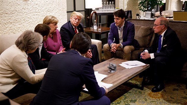 Jednn ldr stt G7 na summitu v Kanad (8. ervna 2018)