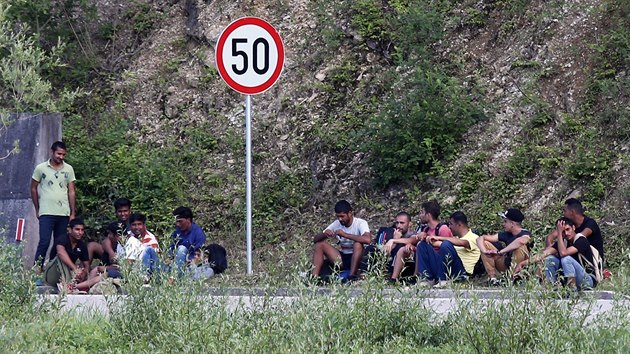 Migranti na hranicch Chorvatska a Bosny (18. ervna 2018)