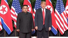 Donald Trump a Kim ong-un na jednání v Singapuru (12. ervna 2018)