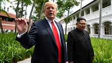 Donald Trump a Kim ong-un po spoleném pracovním obd v singapurském hotelu...