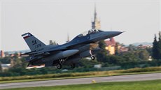 Letoun F-16 texaské Národní gardy na čáslavské základně Letoun F-16 texaské Národní gardy na čáslavské základně
