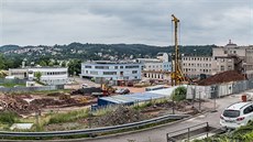 Arel nemocnice v Nchod po skonen demolinch prac (13.6.2018).
