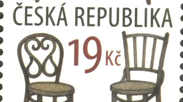 Příležitostná poštovní známka připomíná tradici výroby ohýbaného nábytku. Příležitostná poštovní známka připomíná tradici výroby ohýbaného nábytku.