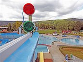 Tobogan nově otevřeného aqua parku v Ústí nad Orlicí. Tobogan nově otevřeného aqua parku v Ústí nad Orlicí.