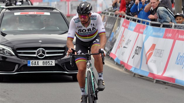 Peter Sagan pijd do cle spolenho mistrovstv eska a Slovenska v cyklistice.