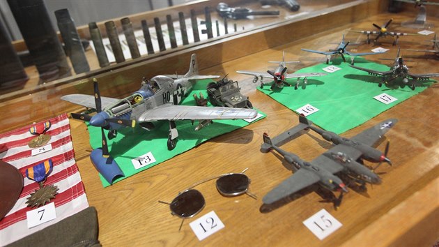 Modely letadel vystaven v muzeu RAF.