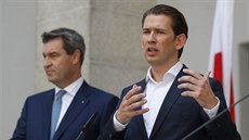 Bavorský premiér Markus Söder a rakouský kancléř Sebastian Kurz na jednání v... Bavorský premiér Markus Söder a rakouský kancléř Sebastian Kurz na jednání v...