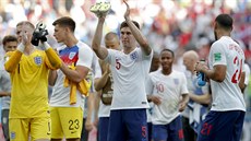 Fotbalisté Anglie dkují fanoukm za podporu po jasné výhe nad Panamou.