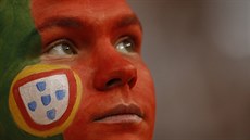 Portugalský příznivec před soubojem s Íránem. Portugalský příznivec před soubojem s Íránem.
