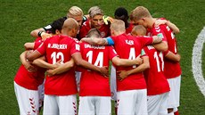 Dánský tým ped posledním zápasem základní skupiny mistrovství svta proti...
