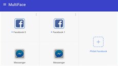 ES Clone App umí pepínat mezi více úty na Facebooku a Messengeru.