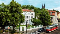 Kovaovicova vila. Výrazná kubistická stavba od architekta Josefa Chochola...