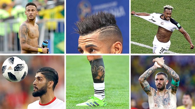 Fotbalisty na letošním šampionátu zdobí účesy i tetování. Fotbalisty na letošním šampionátu zdobí účesy i tetování.