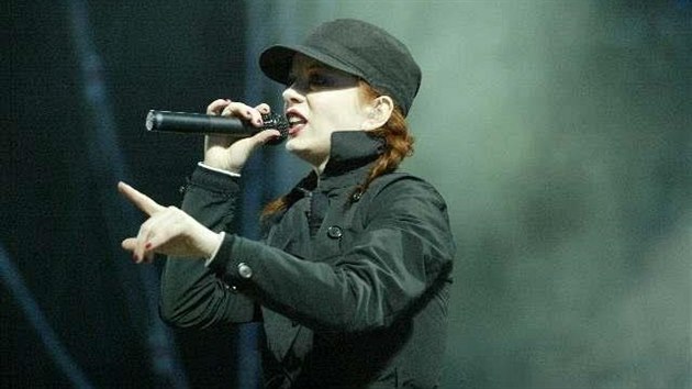 Na festivalu Rock For People vystoupila americk skupina Garbage. (5. ervence 2005)