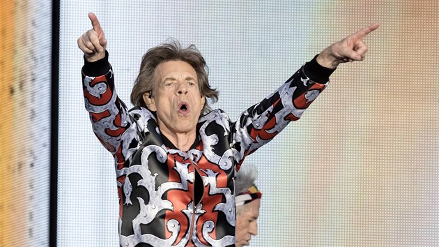 Mick Jagger spolu s Rolling Stones na koncertu v praských Letanech 5....