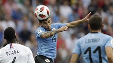 Uruguayský záložník Lucas Torreira v akci během utkání mistrovství světa proti... Uruguayský záložník Lucas Torreira v akci během utkání mistrovství světa proti...