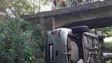 Auto značky Renault sjelo u Řikonína do potoka (5. července 2018). Auto značky Renault sjelo u Řikonína do potoka (5. července 2018).
