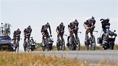 Sunweb bhem týmové asovky na Tour de France.