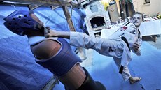 Třináctiletý taekwondista Jiří Šťastný se věnuje bojovému umění od šesti let.... Třináctiletý taekwondista Jiří Šťastný se věnuje bojovému umění od šesti let....