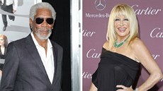 Morgan Freeman a Suzanne Somersová Morgan Freeman a Suzanne Somersová